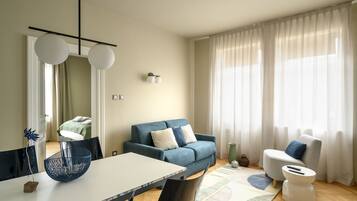 Comfort Apartment, City View | Living area