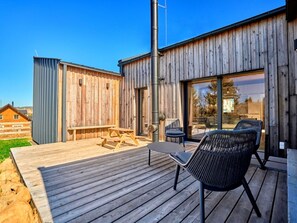Outdoor dining - Wonderful private villa for 6 guests with WIFI, TV, terrace and panoramic view (Ostrov)