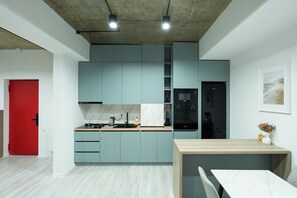Private kitchen - Bright 1BR apartment in Avlabari (Tbilisi)