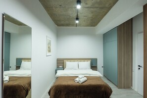 Iron/ironing board, free WiFi - Bright 1BR apartment in Avlabari (Tbilisi)