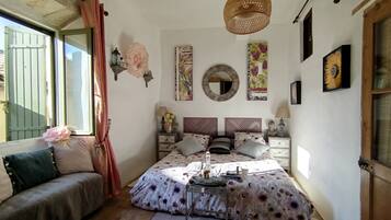 1 quarto, roupa de cama