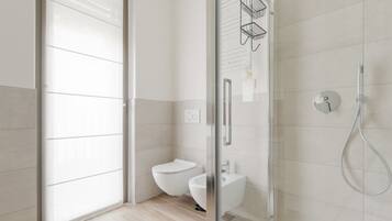 Dusche, Bidet, HandtĂŒcher