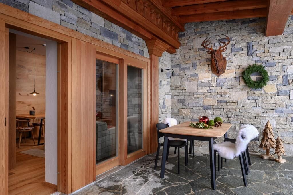 Superior appartement, uitzicht op bergen | Buiten dineren