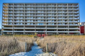 Exterior - Corner Oceanview Condo w/ Balcony + Pool (North Myrtle Beach)