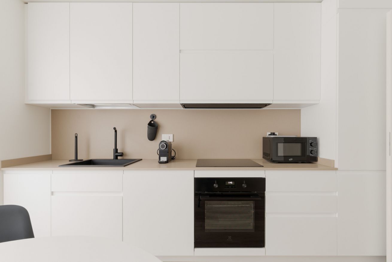 Kühlschrank, Mikrowelle, Geschirrspüler, Toaster