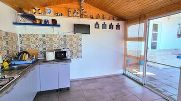 Shared fridge, microwave, electric kettle