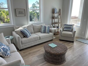 House, 4 Bedrooms, Private Pool, Ocean View | Living area - Pet Friendly Beach House - Bella View (Port St. Joe)