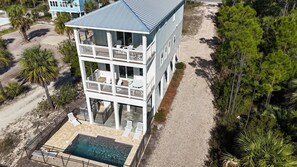 House, 4 Bedrooms, Private Pool, Ocean View | Terrace/patio - Pet Friendly Beach House - Bella View (Port St. Joe)