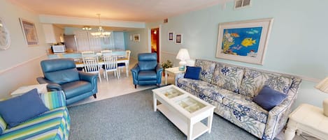 Condo, 2 Bedrooms | Living area | Smart TV, DVD player