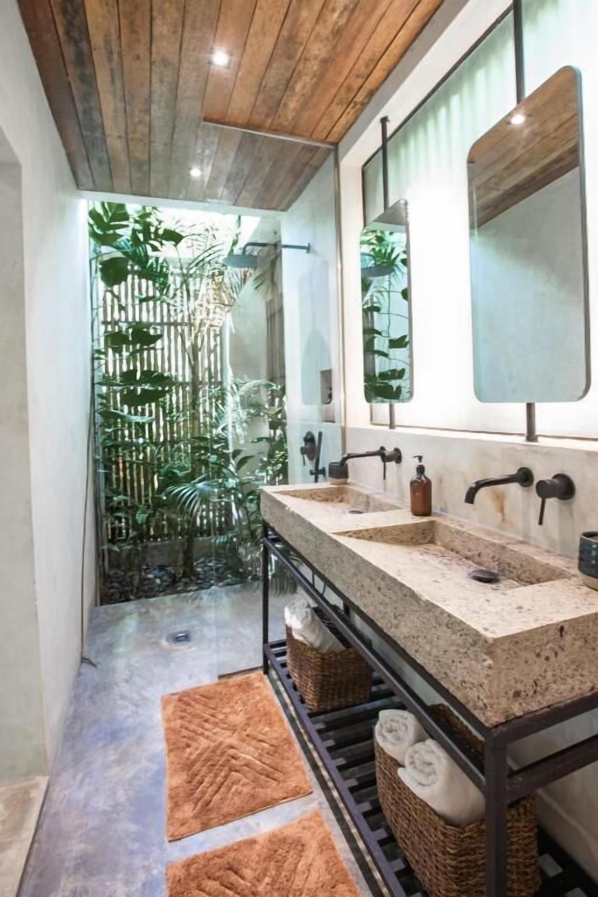 Deluxe-Doppelzimmer, Balkon, Gartenblick | Badezimmer