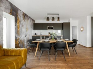 Apartment (Two Bedroom Apartment with terrace an) | Private kitchen | Fridge - Apartments Villa Wood (Ivanic-Grad)