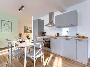 Apartment (Duplex Apartment with Sea View) | Private kitchen | Fridge