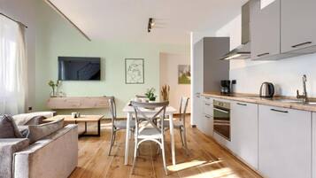Apartment (Duplex Apartment with Sea View) | Private kitchen | Fridge