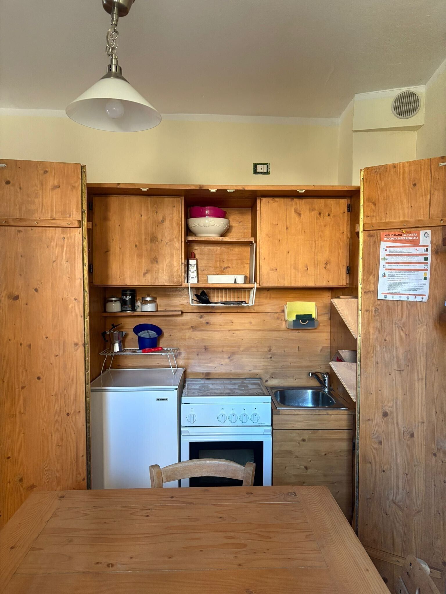 Fridge, oven, stovetop, electric kettle