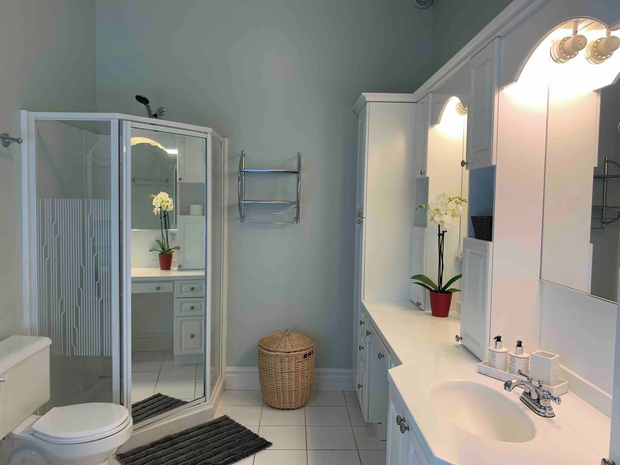 Camera, 2 camere da letto, piscina privata, vista giardino | Bagno