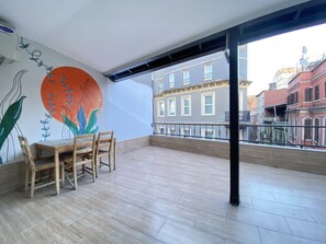Outdoor dining - Designer 2BR Flat | Terrace + Istiklal Location (Istanbul)