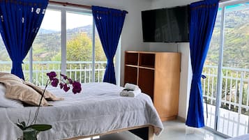 Family Twin Room, Balcony, Mountain View | Laptop workspace, free WiFi