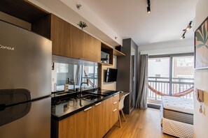 1 bedroom, iron/ironing board, free WiFi, bed sheets - Studio Novo Moema Comodidade com Lazer Completo (São Paulo)