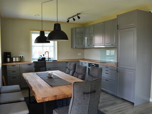 Fridge, oven, stovetop, dishwasher