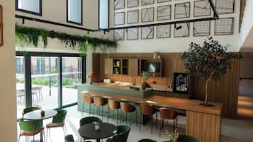 Microwave, stovetop, coffee/tea maker, toaster