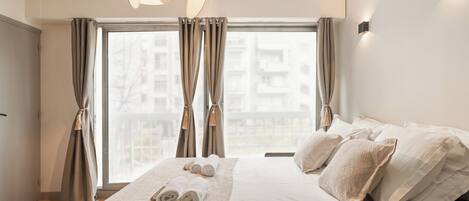 Departamento, vista a la ciudad | Tabla de planchar con plancha y wifi gratis