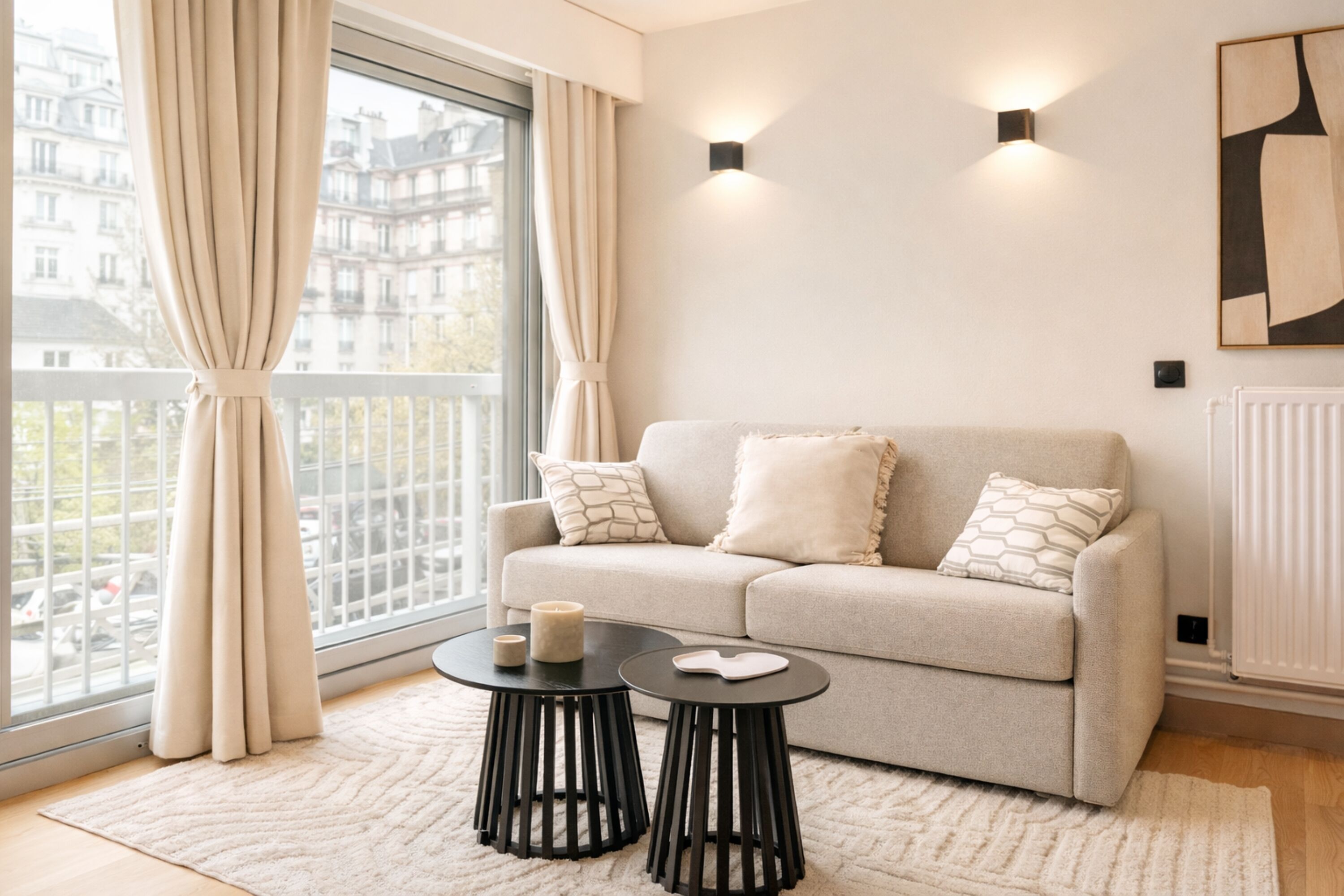 Appartement, vue sur la ville | Aire de séjour