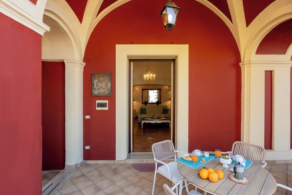 Appartement, uitzicht op zee | Terras