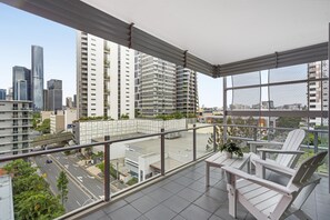 Balcony - Central Apartment With Rooftop Pool & Views (Brisbane)