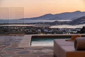 Pool - Eartha Horizon 3BR Villa Naxos - Private Pool Sunset View (Naxos)