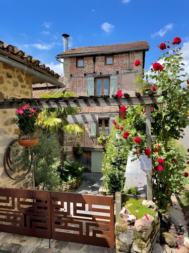 Chambre d’hôtes Bambou avec piscine partagée, terrasse privée et Wi-Fi
