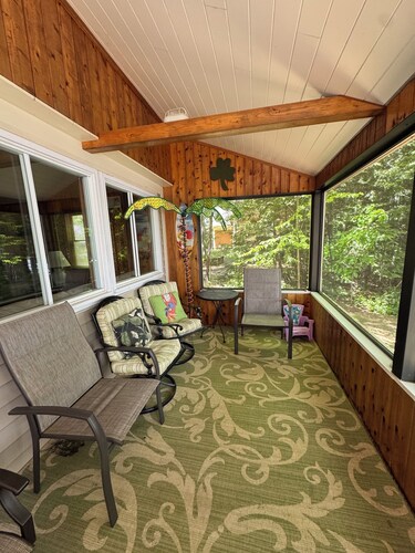 Lakefront Family Home with AC, Dock, Beach & Screened Deck