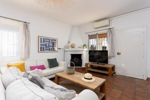 TV, fireplace - Villa La Higuera - Three Bedroom Villa, Sleeps 6 (Torrox)