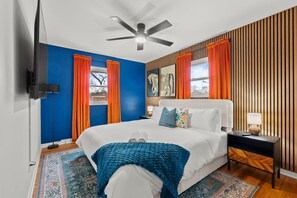 4 bedrooms, iron/ironing board, travel crib, WiFi