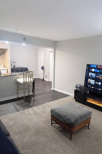 Lake view 2-bedroom apartment with fireplace in  Marietta nearCumberland Mall