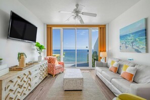 Condo, 1 King Bed with Sofa bed (Lighthouse 1416) | Living area - Lighthouse 1416 (Gulf Shores)