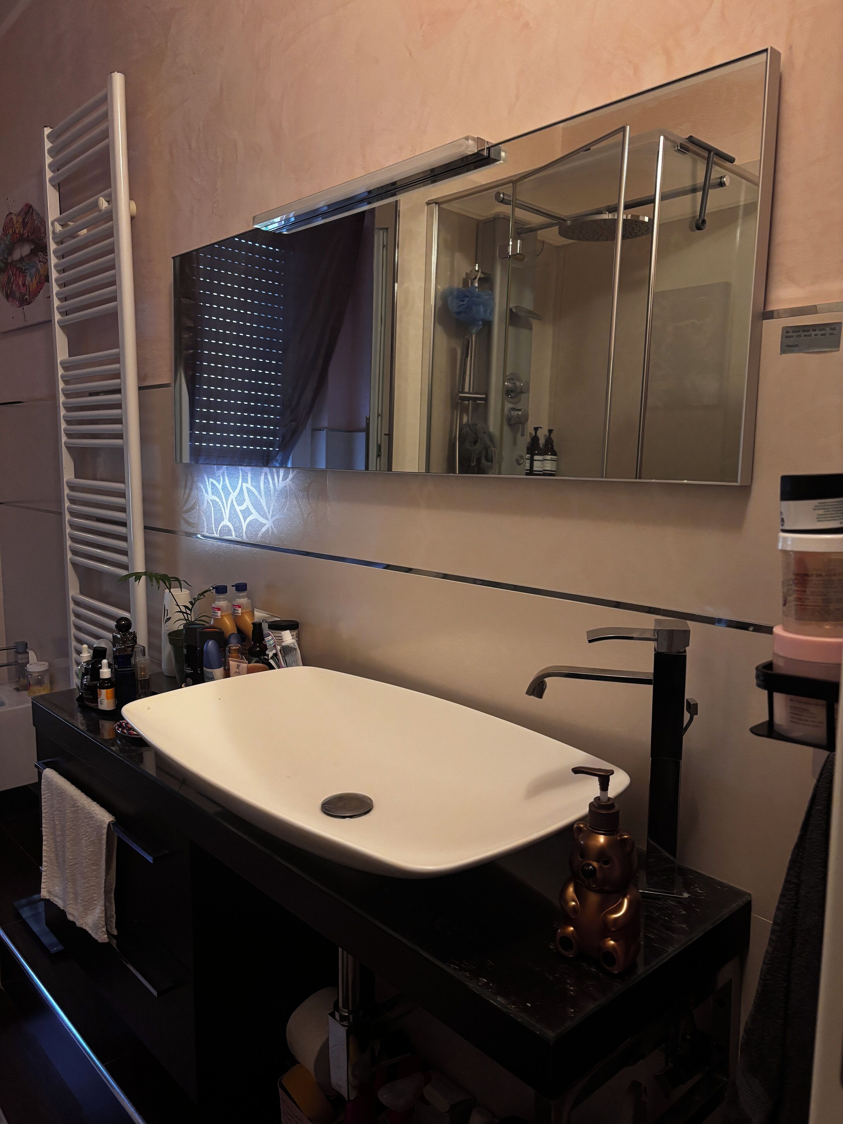 Dusche, Haartrockner, Bidet, Handtücher