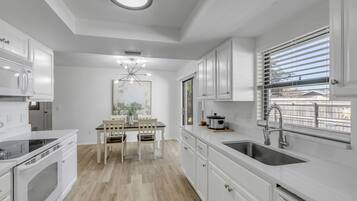 Microwave, oven, stovetop, dishwasher