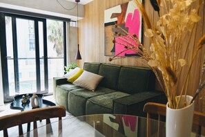 Living area - Cozy 1-bedroom apartment in beautiful Lima with fitness room (Lima)