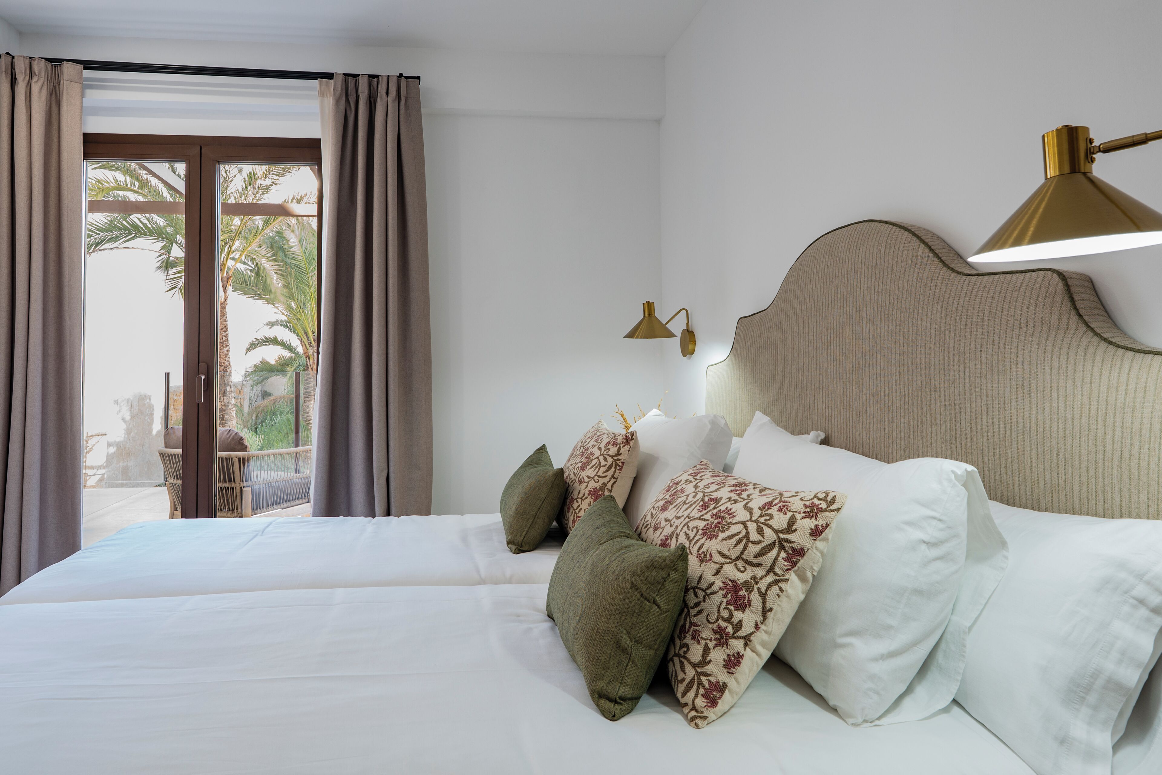 Deluxe Double Room, Terrace, Pool View | Desk, laptop workspace, free WiFi, bed sheets