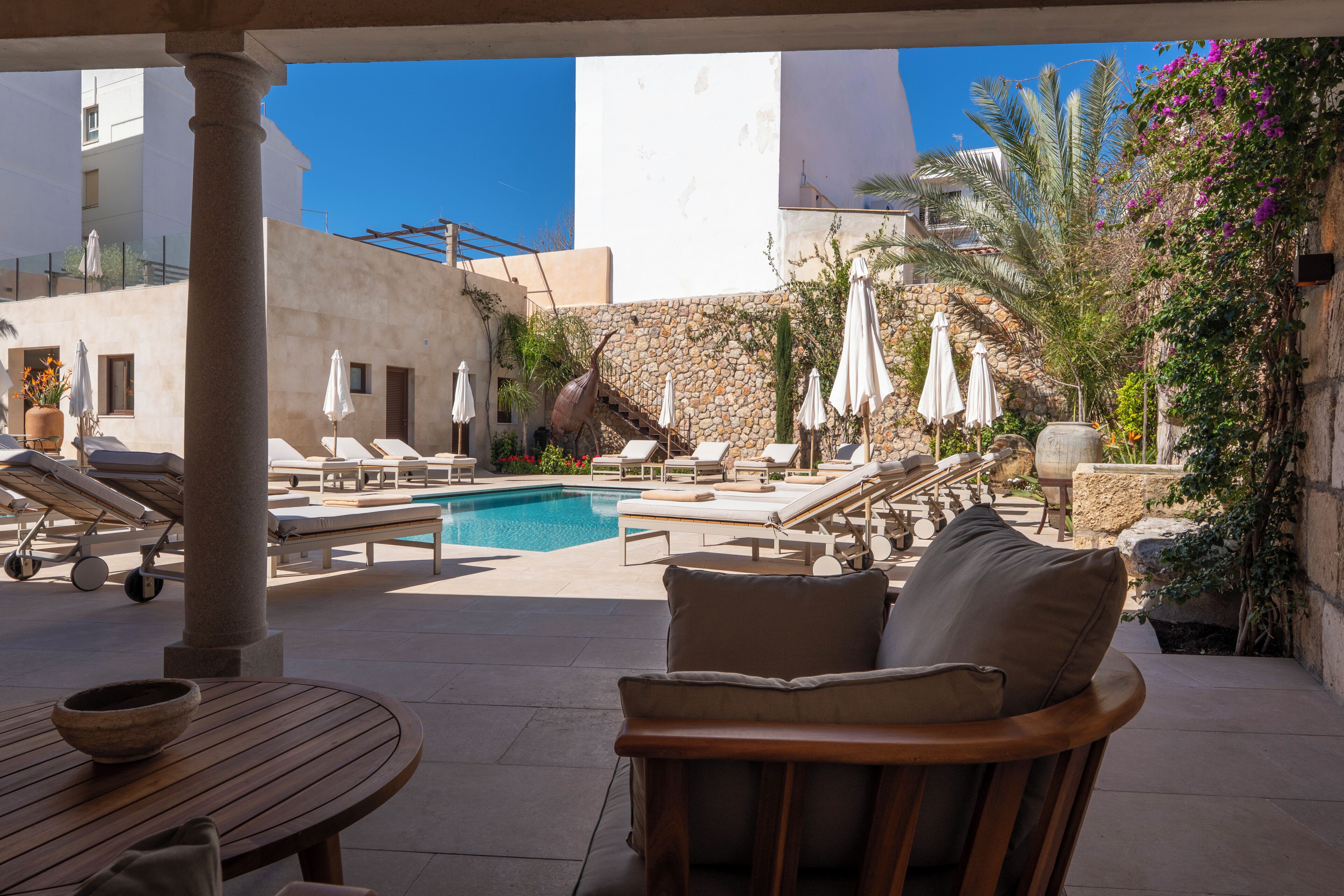 Indoor pool, outdoor pool, open open 24 hours, pool umbrellas