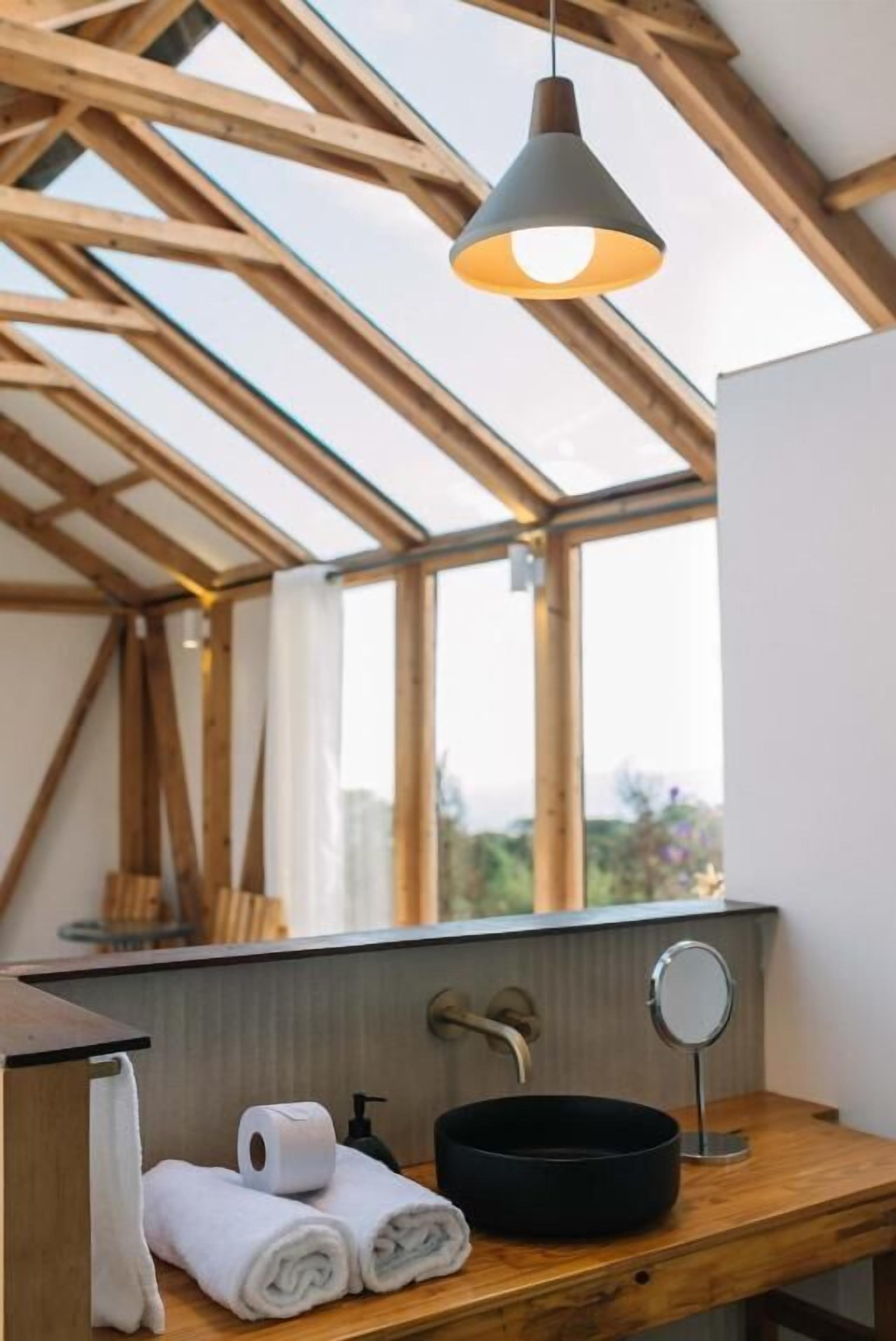 Deluxe-Ferienhütte, Balkon, Bergblick | Innenbereich