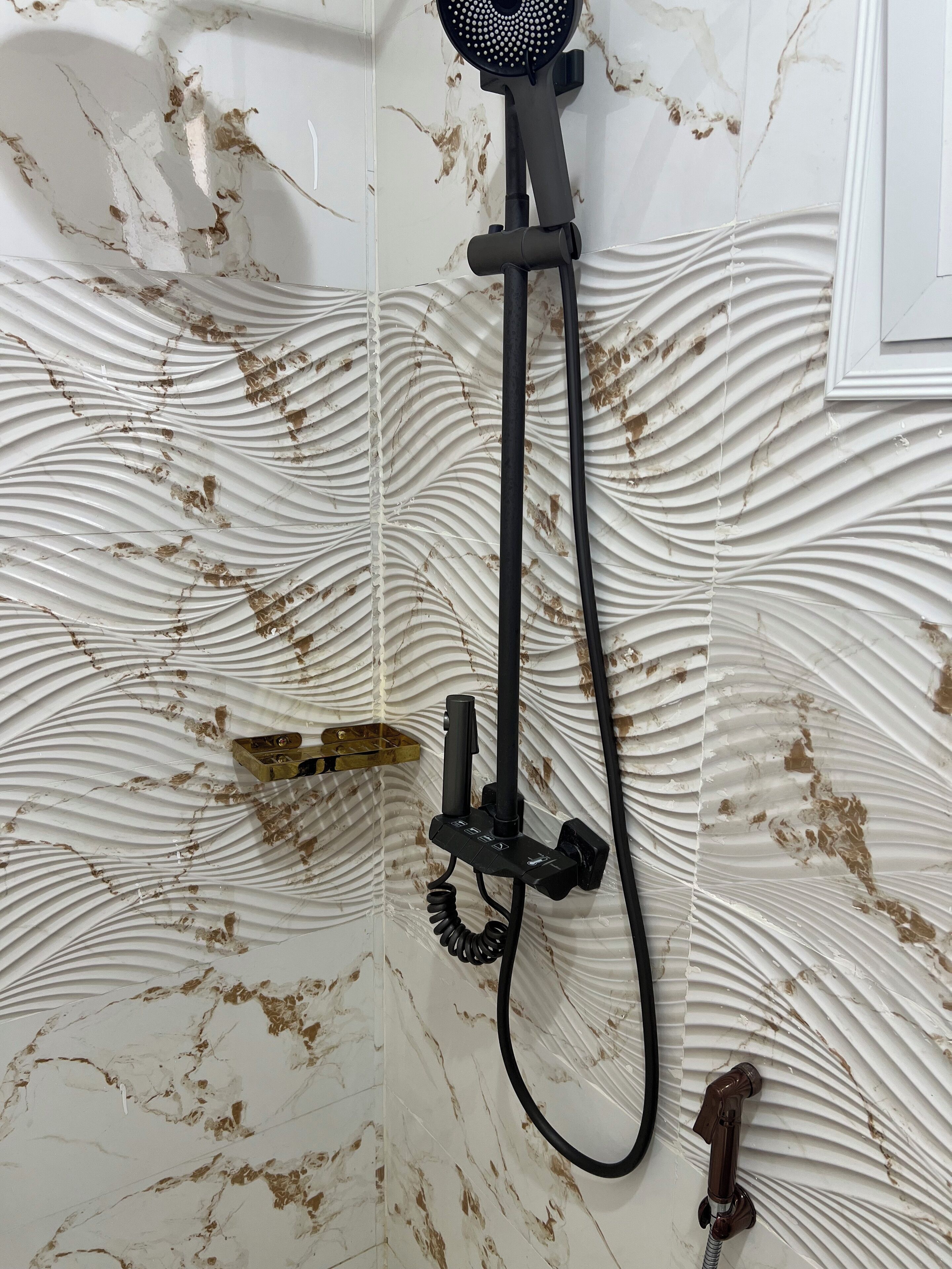 Soap, shampoo, toilet paper