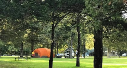 One of our Glamping Site at the Bar M Resort on Table Rock Lake