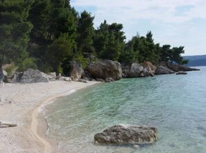 On the beach - One Bedroom Apartment with Sea View and Terrace (Stanici)