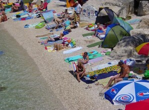 On the beach - Comfort One Bedroom Apartment with Sea View and Terrace (Stanici)