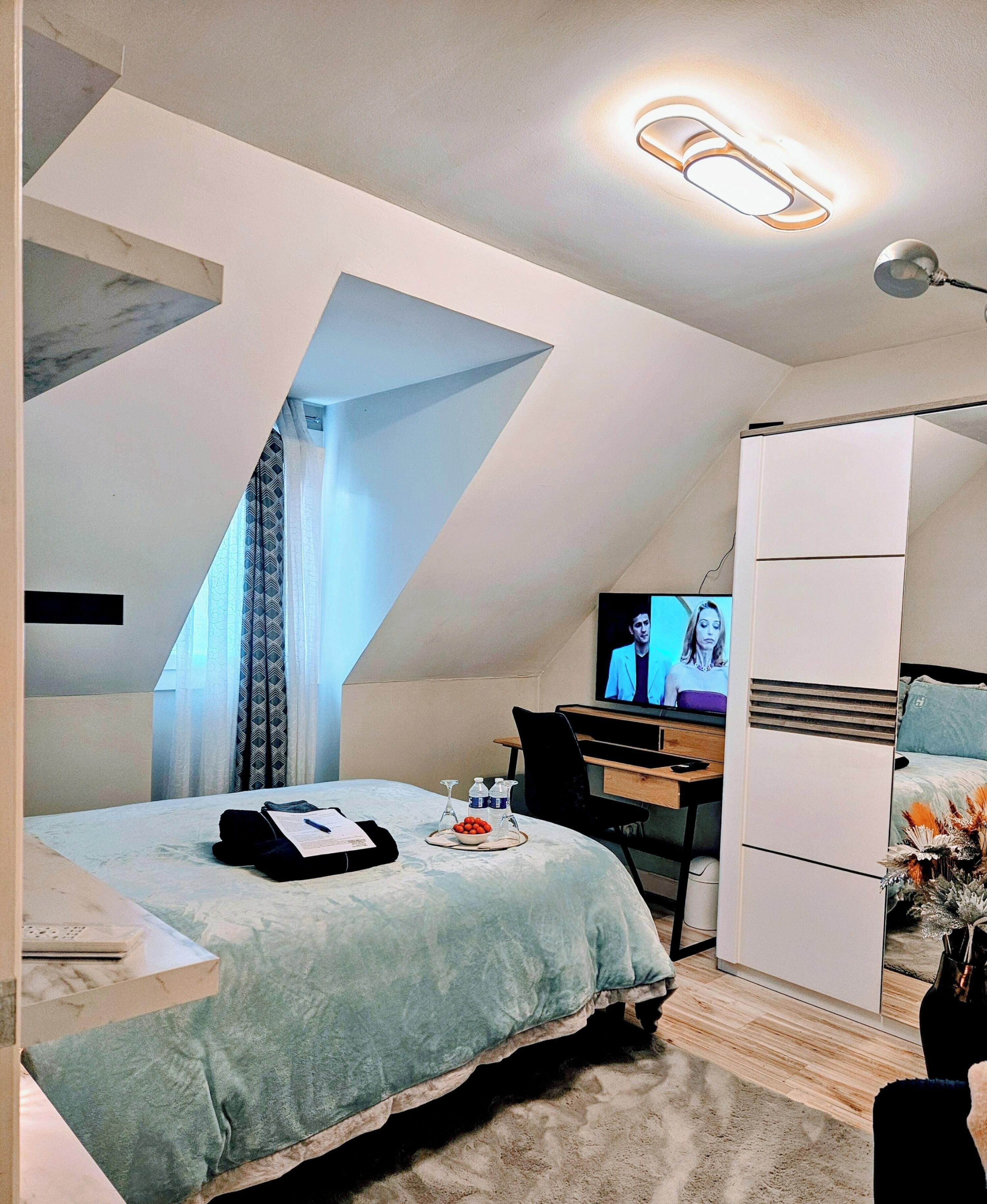 Premium bedding, memory-foam beds, individually decorated