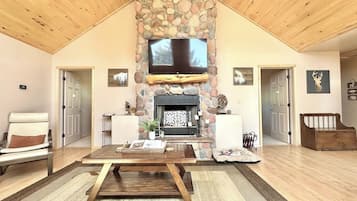 Smart TV, DVD player, books, video library