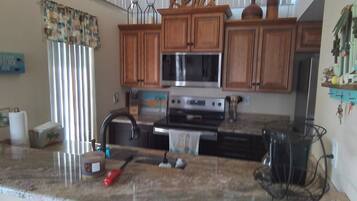 Microwave, oven, stovetop, dishwasher
