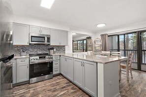 Fridge, microwave, oven, stovetop - Bayside Condo w/ Great Pool and Short Beach Walk (Ocean City)