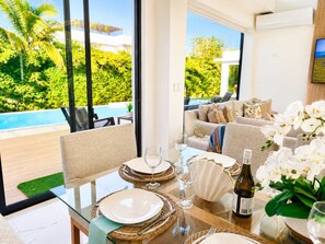 Dining - Santorini Pool Villa | Rooftop Sea View Sleeps 15 (Sosúa)